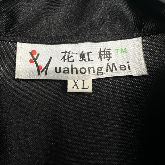 Vintage Uahong Mei Asian Satin Kimono Robe Size XL No Belt Embroidered Dragon - Picture 12 of 13